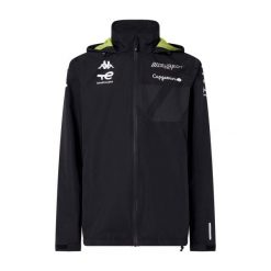 Kurtka wodoodporna Kappa Adverzipo Peugeot Sport. Czarne kurtki treningowe męskie Kappa, m, bez wzorów, z materiału. Za 425.35 zł.
