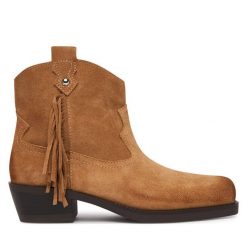 Botki Liu Jo. Brązowe botki damskie Liu Jo, bez obcasa, na słupku, bez zapięcia. Za 959.99 zł.