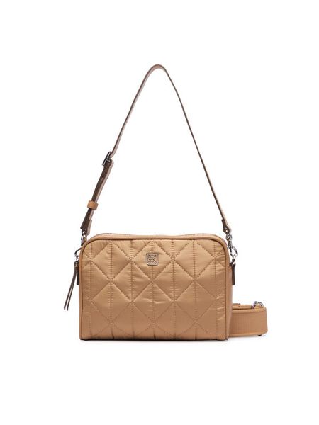 Calvin Klein Torebka Emblem Aop Jacquard Bucket LV04F3648G Beżowy. Brązowe listonoszki damskie CALVIN KLEIN, bez wzorów, z materiału, bez dodatków. Za 409.99 zł.
