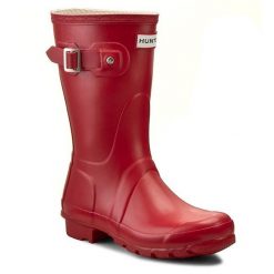 Kalosze Hunter. Czerwone kalosze damskie Hunter, bez wzorów. Za 299.99 zł.