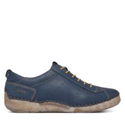 Półbuty Josef Seibel. Szare półbuty damskie Josef Seibel, bez wzorów, bez obcasa, na płaskiej podeszwie. Za 389.99 zł.