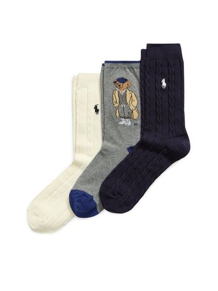 Polo Ralph Lauren Skarpety długie 455982948001 Kolorowy. Skarpetki damskie Polo Ralph Lauren, bez wzorów, z bawełny. Za 149.99 zł.