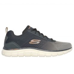Buty Skechers sneakersy Track - Ripkent 232399 Olv szare. Szare buty fitness męskie na fitness i siłownię. Za 397.31 zł.