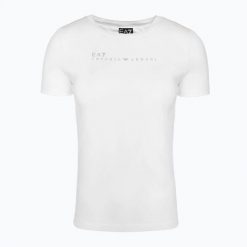 Koszulka damska EA7 Emporio Armani Natural Ventus 7. Białe topy sportowe damskie EA7 Emporio Armani, l, bez wzorów, z elastanu, bez ramiączek. Za 239.99 zł.