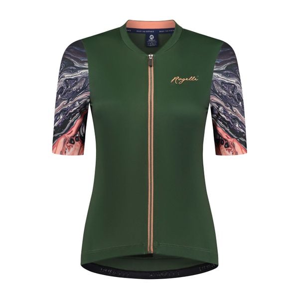 Koszulka rowerowa damska Rogelli Liquid. Czarne topy sportowe damskie Rogelli, l, bez wzorów, z materiału, bez ramiączek. Za 214.00 zł.