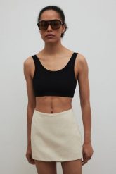 Spódnico spodenki z lnem w kolorze IVORY LINEN- MOVE-S. Spódniczki damskie Marsala, bez wzorów, z bawełny, eleganckie. Za 229.90 zł.
