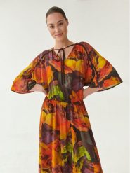 Tatuum Sukienka codzienna Pezani T2217.194B Kolorowy Regular Fit. Sukienki damskie Tatuum, na co dzień, bez wzorów, z wiskozy, bez kołnierzyka, bez ramiączek, proste. Za 309.99 zł.