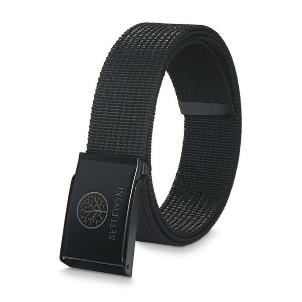 Pasek parciany BETLEWSKI czarny PRC-01_CZ-2 3XL. Czarne paski męskie Betlewski, bez wzorów, z materiału. Za 45.99 zł.