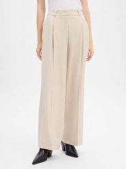 Someday Damskie spodnie plisowane - Catsby soft Kobiety beżowy marmurkowy, 42. Brązowe spodnie materiałowe damskie Someday, bez wzorów, biznesowe. Za 499.95 zł.