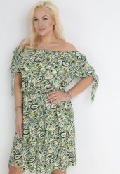 Zielona Bawełniana Sukienka Hiszpanka Midi ze Wzorem Paisley i Ozdobnymi Rękawami Perseteia. Zielone sukienki damskie Born2be, na lato, l, bez wzorów, z bawełny, bez kołnierzyka, bez ramiączek, midi. W wyprzedaży za 35.99 zł.