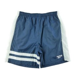Reebok Szorty Męskie Vintage Y2K Granatowe. Niebieskie szorty męskie Reebok, l, z materiału, na fitness i siłownię. Za 85.16 zł.