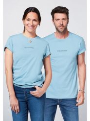 Detto Fatto Koszulka w kolorze błękitnym rozmiar: XL. Niebieskie bluzki damskie Detto Fatto, xl, bez wzorów, z bawełny, bez kołnierzyka. Za 73.99 zł.