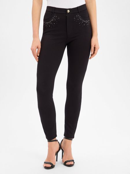 Liu Jo Collection spodnie z dżerseju Kobiety Dżersej czarny, XS. Czarne spodnie materiałowe damskie Liu Jo Collection, bez wzorów, z dżerseju. Za 329.95 zł.