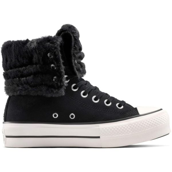 Buty sportowe Converse Chuck Taylor All Star Fold Over Lift Platform. Czarne buty sportowe na co dzień męskie Converse, z zamszu, bez zapięcia, na fitness i siłownię. Za 463.75 zł.