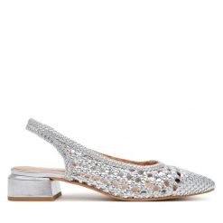 Czółenka Gioseppo. Szare czółenka damskie Gioseppo, bez wzorów, bez obcasa. Za 279.99 zł.