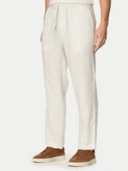 HUGO Spodnie materiałowe Cino 262FW 50562791 Kremowy Straight Fit. Białe spodnie materiałowe męskie Hugo, bez wzorów, z lyocellu. Za 549.99 zł.