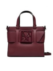 Armani Exchange Torebka 942690 0A874 UA343 Bordowy. Czerwone torebki klasyczne damskie Armani Exchange, bez wzorów, ze skóry, bez dodatków. Za 659.99 zł.