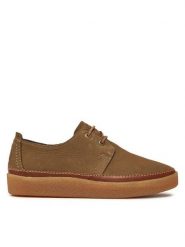 Clarks Półbuty Clarkwood Low 26176868 Brązowy. Brązowe półbuty męskie Clarks, ze skóry, bez zapięcia. Za 349.99 zł.