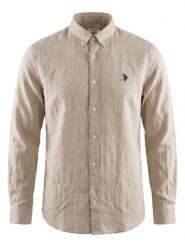 U.S. Polo Assn. Koszula w kolorze beżowym rozmiar: XXL. Brązowe koszule męskie U.S. Polo Assn., s, bez wzorów, bez kołnierzyka, bez ramiączek. Za 244.95 zł.
