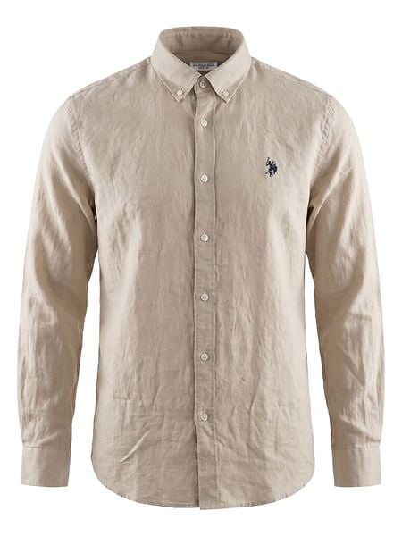 U.S. Polo Assn. Koszula w kolorze beżowym rozmiar: XXL. Brązowe koszule męskie U.S. Polo Assn., s, bez wzorów, bez kołnierzyka, bez ramiączek. Za 244.95 zł.