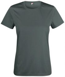 Clique Basic Active-T Women – damska koszulka 100% poliester – pistol. Szare t-shirty damskie CLIQUE, xl, bez wzorów, z dzianiny, bez kołnierzyka. Za 101.73 zł.