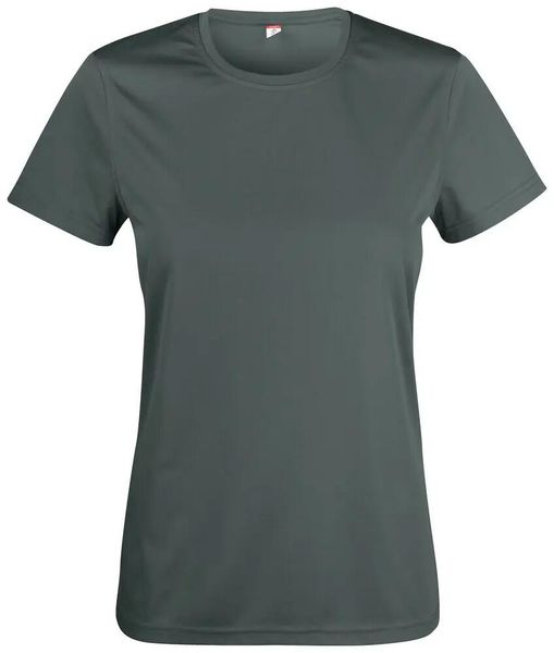 Clique Basic Active-T Women – damska koszulka 100% poliester – pistol. Szare t-shirty damskie CLIQUE, xl, bez wzorów, z dzianiny, bez kołnierzyka. Za 101.73 zł.