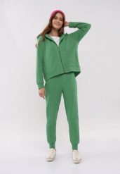 Luźna bluza z kapturem B-TIFFI. Zielone bluzy z kapturem damskie Volcano, m, z bawełny. Za 179.99 zł.