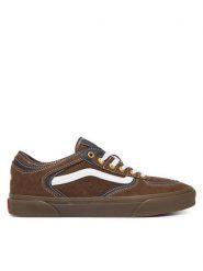 Vans Tenisówki Rowley Classic VN000SF4BRO1 Brązowy ciemny. Brązowe trampki i tenisówki męskie Vans, bez wzorów, ze skóry, bez zapięcia. Za 399.99 zł.