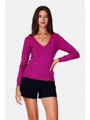 William de Faye Sweter w kolorze fioletowym rozmiar: 36. Różowe swetry klasyczne damskie William De Faye, z kaszmiru, bez kołnierzyka. Za 122.09 zł.