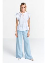 Rich & Royal Bluzka w kolorze białym rozmiar: 38. Białe bluzki damskie Rich & Royal, bez wzorów, z bawełny, bez kołnierzyka, bez ramiączek. Za 197.17 zł.