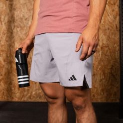 Spodenki fitness męskie ADIDAS. Szare szorty męskie Adidas, m, z elastanu, na fitness i siłownię. Za 119.99 zł.