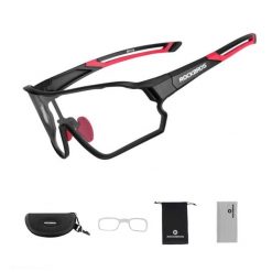 Okulary rowerowe Rockbros fotochromowe. Czarne okulary przeciwsłoneczne męskie ROCKBROS, z gumy. Za 139.00 zł.