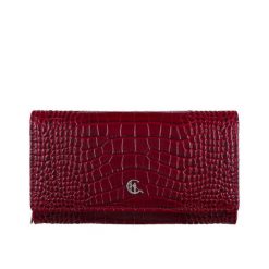 Portfel skórzany damski Canaletto ze skóry z wzorem krokodyla – ochrona RFID i wyjątkowy styl PD1634s162 RFID. Brązowe portfele damskie bez wzorów, ze skóry. Za 190.00 zł.