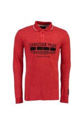 Koszulka męska Canadian Peak Kinstar. Czerwone koszulki męskie z długim rękawem Canadian Peak, l, z bawełny. Za 129.49 zł.