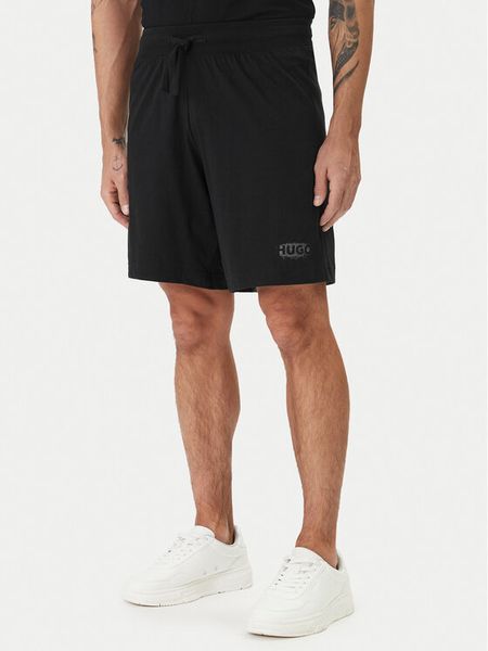 HUGO Szorty piżamowe Spray 50559719 Czarny Regular Fit. Czarne piżamy męskie Hugo, m, bez wzorów, z bawełny, bez ramiączek. Za 249.99 zł.
