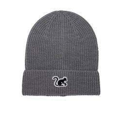 Czapka dzianinowa Beanie – wełna merynosów / rozmiar uniwersalny (szary). Szare czapki męskie SURF MONKEY, z aplikacjami, z dzianiny. Za 179.95 zł.