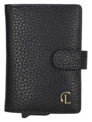 Charm Skórzany portfel w kolorze czarnym - 7 x 10 x 1,5 cm rozmiar: onesize. Czarne portfele damskie Charm, bez wzorów, z materiału. Za 127.05 zł.