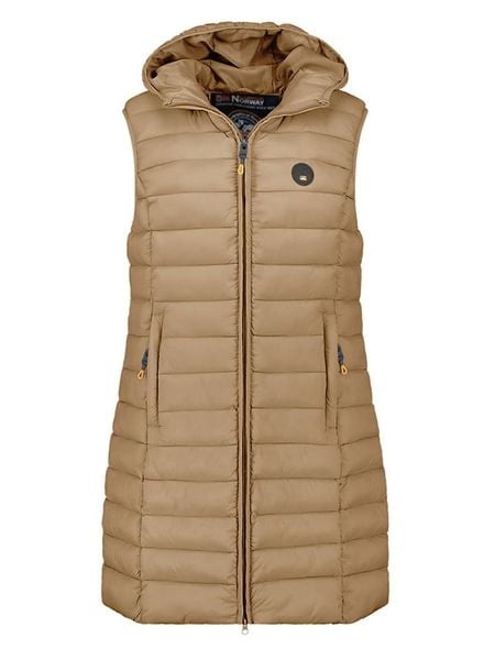 Geographical Norway Kamizelka pikowana "Vatikamap" w kolorze szarobrązowym rozmiar: M. Brązowe kamizelki damskie Geographical Norway, m. Za 183.59 zł.