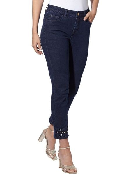 Heine Dżinsy - Slim fit - w kolorze granatowym rozmiar: 44. Niebieskie jeansy damskie Heine. Za 85.95 zł.