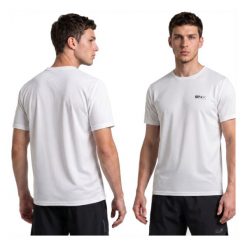 Koszulka do biegania męska RIP STOP. Białe t-shirty sportowe męskie Aulp, l, z materiału, bez ramiączek, do biegania. Za 59.99 zł.