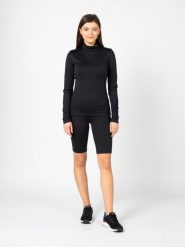 Koszulka z długim rękawem do biegania damska. Czarne t-shirty damskie CHAMPION, s, bez wzorów, z elastanu, bez kołnierzyka. Za 219.00 zł.