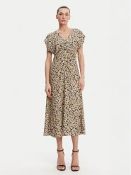 French Connection Sukienka codzienna 71YCV Khaki Regular Fit. Brązowe sukienki damskie French Connection, na co dzień, bez wzorów, z wiskozy, bez kołnierzyka, bez ramiączek, proste. Za 389.99 zł.
