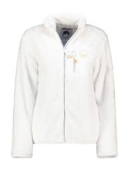 Geographical Norway Kurtka polarowa "Upecious" w kolorze białym rozmiar: L. Białe kurtki damskie Geographical Norway, l, bez wzorów, z polaru, bez kaptura. Za 113.10 zł.
