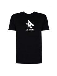 Les Hommes T-Shirt "New Logo" | LBT1009700P | Mężczyzna | Czarny. Czarne t-shirty męskie Les Hommes, m, bez wzorów, z bawełny, bez kołnierzyka. W wyprzedaży za 239.00 zł.