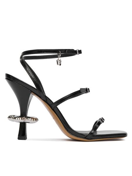 Marc Jacobs Sandały 2P5FPM001F13 Czarny. Czarne sandały damskie MARC JACOBS, bez wzorów, ze skóry, bez obcasa, na szpilce. Za 1,879.00 zł.