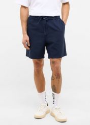 MUSTANG Męskie szorty Materiałowe Mustang Style Linen Jogger Shorts Navy Blazer 1016459 5324. Niebieskie szorty męskie Mustang, z bawełny, bez kołnierzyka. Za 149.99 zł.