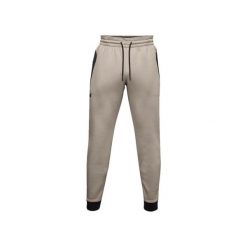 Spodnie dresowe Under Armour RECOVER FLEECE. Brązowe spodnie sportowe męskie Under Armour, z bawełny. Za 409.35 zł.