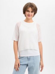 American vintage sweter z dzianiny z zawartością kaszmiru Kobiety Lyocell biały, XS/S. Białe swetry klasyczne damskie American vintage, s, z dzianiny, bez kołnierzyka. Za 279.95 zł.