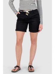 Alife and kickin Szorty "Ayana" w kolorze czarnym rozmiar: S. Czarne szorty damskie Alife and Kickin, z aplikacjami, ze skóry. Za 82.99 zł.