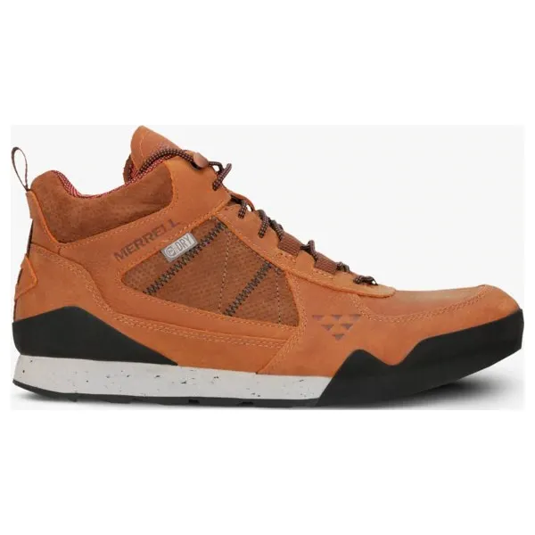 Merrell Burnt Rock buty męskie, brązowy, rozmiar 44. Brązowe buty trekkingowe męskie MERRELL, z gumy, bez zapięcia, outdoorowe. W wyprzedaży za 399.99 zł.